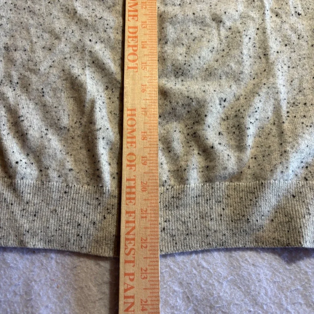 EVERLANE Women‎ XS Speckled Knit Crewneck Sweater 99% Cashmere Light Beige